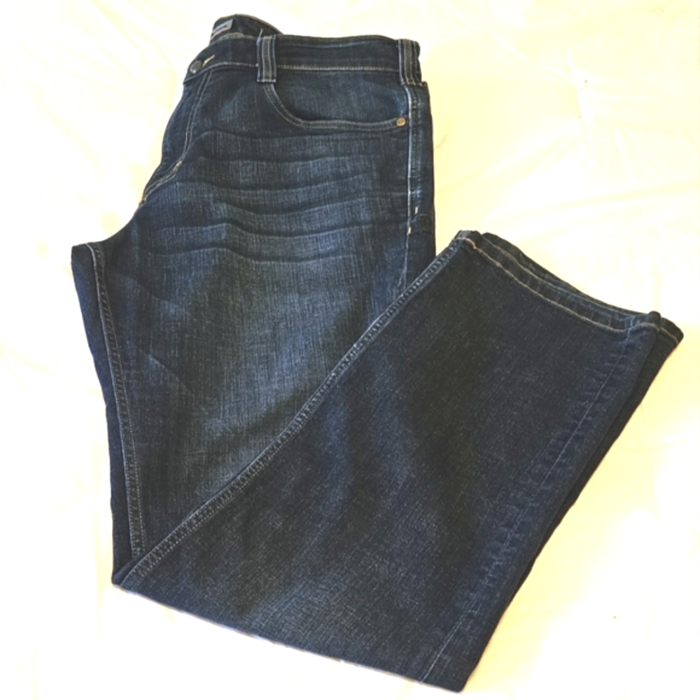5.11 Tactical Jeans Mens Size 38x34 Dark Blue Denim Whiskers "Always Be Ready" - Picture 13 of 16